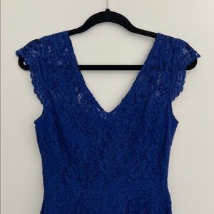 bb dakota blue lace cocktail dress, size 2
